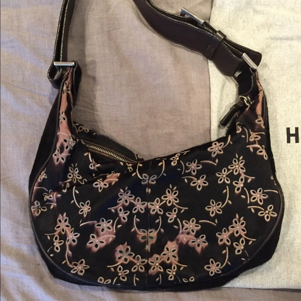 Vintage Hogan Brown Pony Hair Hobo Shoulder Bag